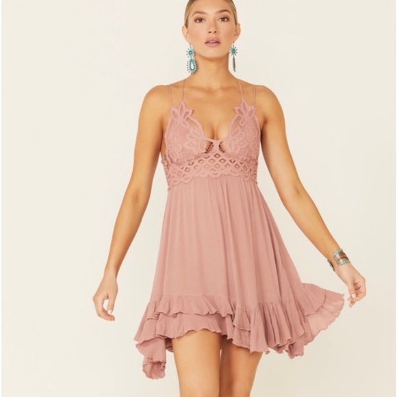 NWT Free People Adella spaghetti Adjustable Straps Size S Dress Color - Picture 2 of 9